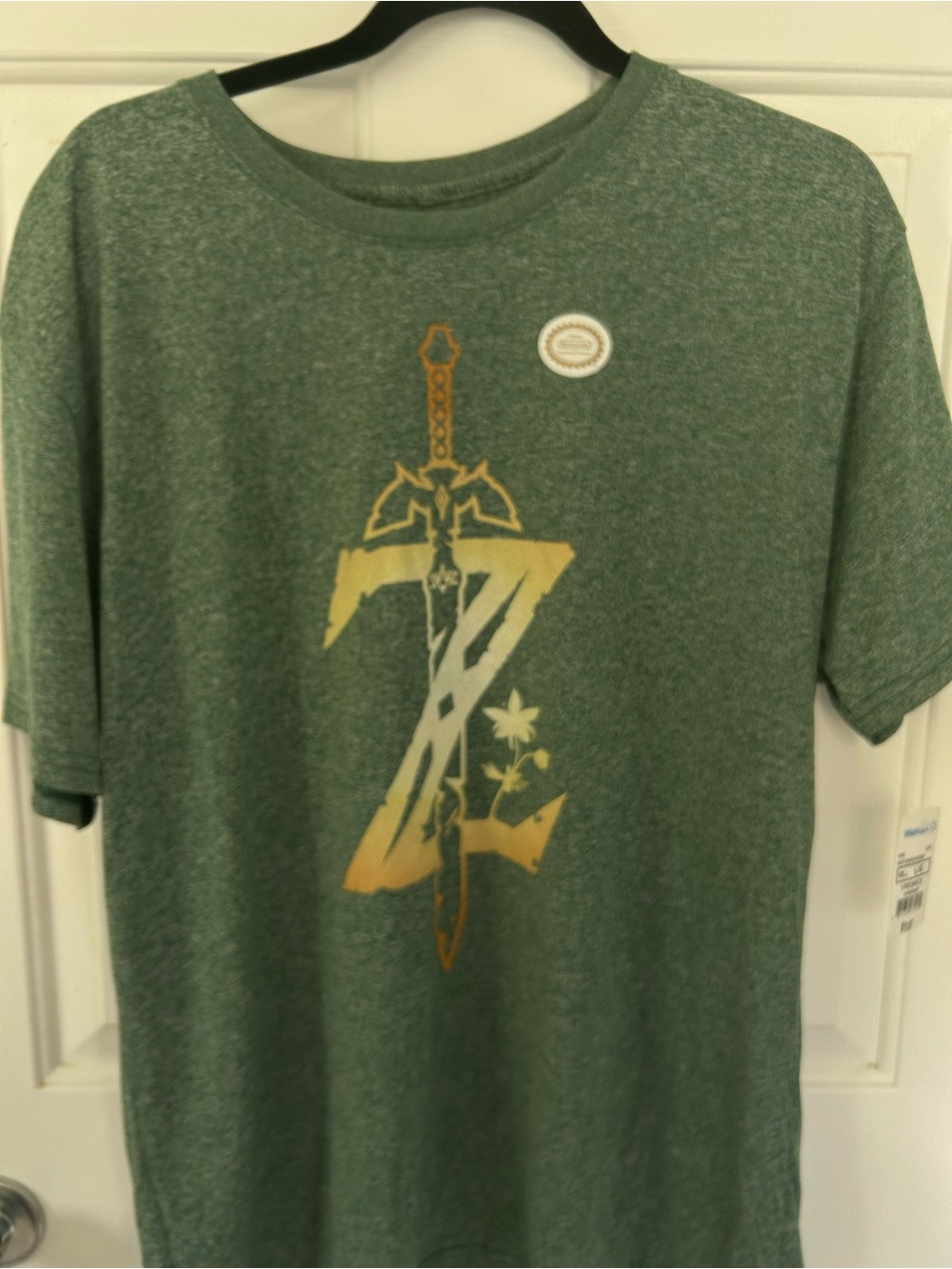 Green Graphic Zelda  Men's T-Shirt with Sword Z Logo